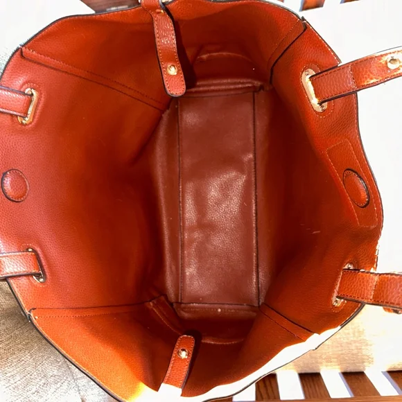 EUC GH Bass & Co Floral Pebble Leather Floral 3 In 1 Shoulder Tote Purse - Picture 3 of 15